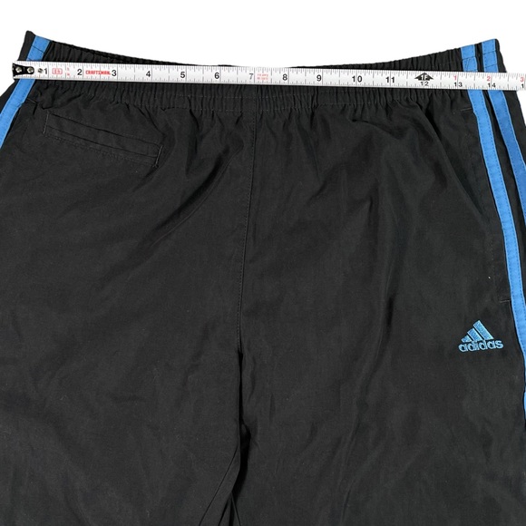 Adidas size small dark grey with blue stripes Capri pants elastic waist & ankles - Picture 11 of 15